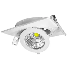 Spot LED Escargot Carré Orientable 12W équivalent 80W