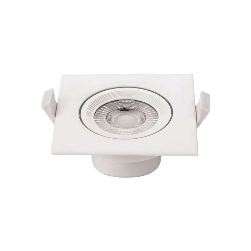 Plafonnier LED Carré Encastrable Blanc 10W COB Éclairage 50W - Blanc du Jour 6000K