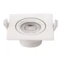 Plafonnier LED Carré Encastrable Blanc 10W COB Éclairage 50W - Blanc du Jour 6000K