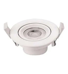 Plafonnier rond encastrable blanc LED 7W COB - éclairage 45W