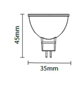 Ampoule LED GU5.3 3W MR11 35mm