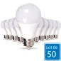 Lot de 50 Ampoules E27 12W A65 équivalent 75W - Blanc Naturel 4500K