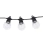 Guirlande Guinguette 10 Ampoules LED 8m Fil Noir - Blanc du Jour 6000K