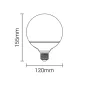 Ampoule E27 globe G120 LED 18W - Blanc Naturel 4500K