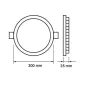 Plafonnier LED Rond Extra Plat 24W 1700lm (192W) ⌀300mm - Blanc du Jour 6000K