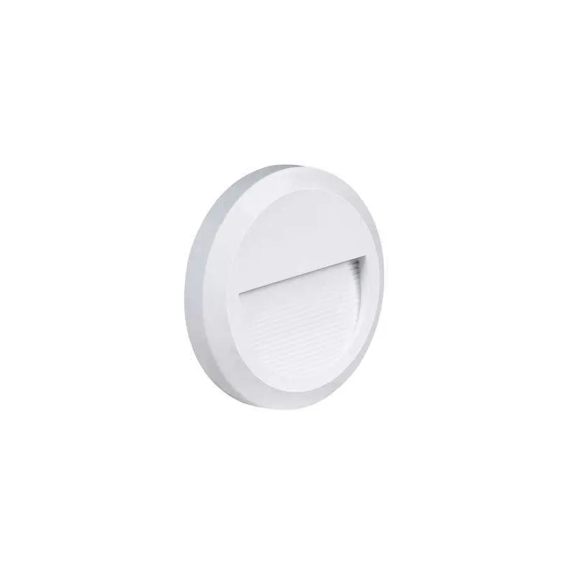 Applique 2W Encastrable LED Extérieure Étanche Ronde Blanche - Blanc Naturel 4200K