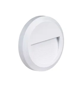 Applique 2W Encastrable LED Extérieure Étanche Ronde Blanche - Blanc Naturel 4200K