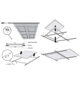 Cadre Lumineux Dalle LED 40W 600x600 mm 3600 lumens