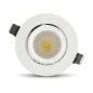 Spot LED Escargot Encastrable Orientable AC220/240V 10W 900lm (90W) 25° IP20 IK05 Ø112mm - Blanc Naturel 4000K perçage Ø100mm