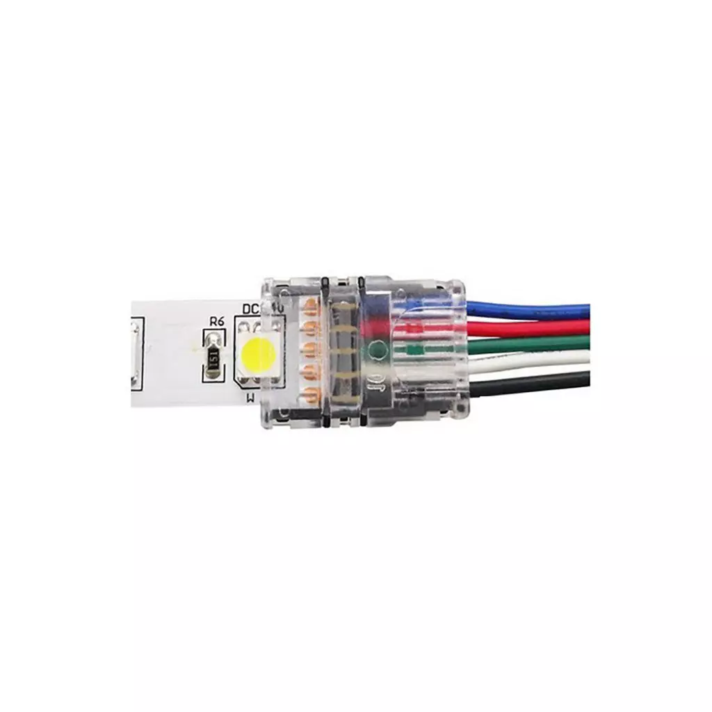 Connecteur de bande LED RVB avec câble de connexion, bande LED RVB