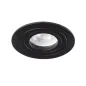 Support de spot encastrable perçage 80mm rond Mat noir