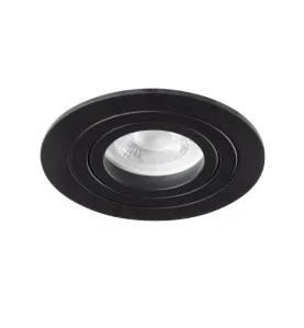 Support de spot encastrable perçage 80mm rond Mat noir