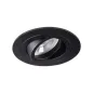 Support de spot encastrable perçage 80mm rond Mat noir