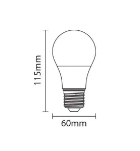 Ampoule E27 10W A60 équivalent 60W - Blanc Naturel 4500K