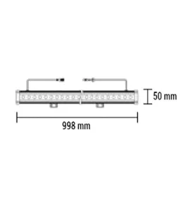 Barre LED de 1m Wall Washer 18W IP67 1440lm