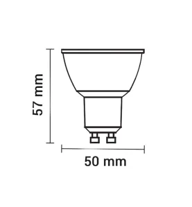 Lot de 10 Spots LED GU10 5W éclairage 30W