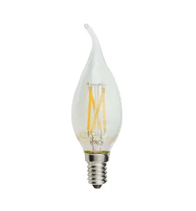 Ampoule LED E14 4W (30W) Filament Flamme Coup de Vent - Blanc Naturel 4500K