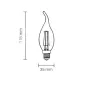 Ampoule LED E14 4W (30W) Filament Flamme Coup de Vent - Blanc Naturel 4500K