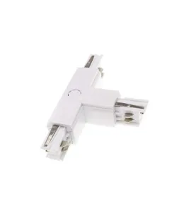 Connecteur "T" Blanc pour Rail LED - 4 Wires Triphasé