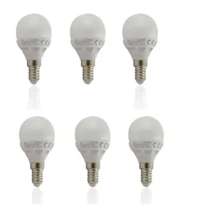 Lot de 6 Ampoules E14 LED 6W Globe Eq 40W - Blanc Naturel 4500K