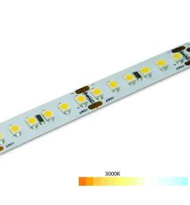 Ruban LED Blanc puissant 60LED/m 14,4W/m étanche - Blanc Chaud 3000K