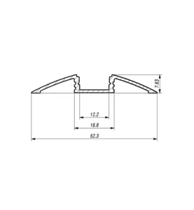 Profilé aluminium de sol ALU-FLAT