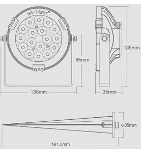 Projecteur LED Jardin 9W RGB+CCT