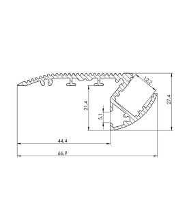 Profilé nez de marche LED pour escalier