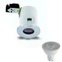 Kit Spot LED RT2012/BBC Finition Alu Brossé GU10 5W équivalent 40W - Blanc Naturel 4500K