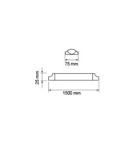 Réglette LED de bureau VTAC 150cm, 50W 4000lm