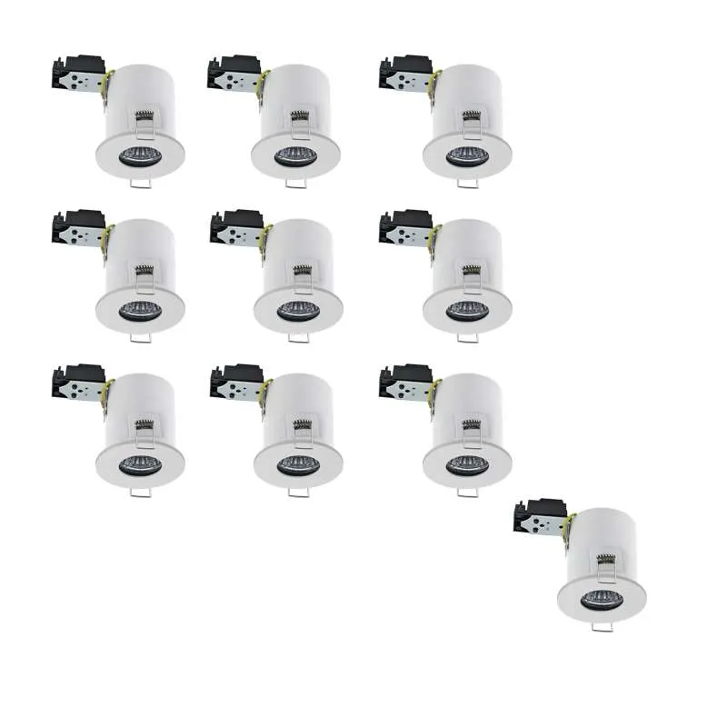 Lot de 10 Supports RT2012 étanche IP65 BBC fixe Blanc 75mm