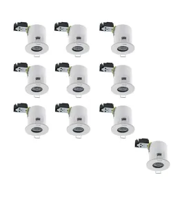 Lot de 10 Supports RT2012 étanche IP65 BBC fixe Blanc 67mm