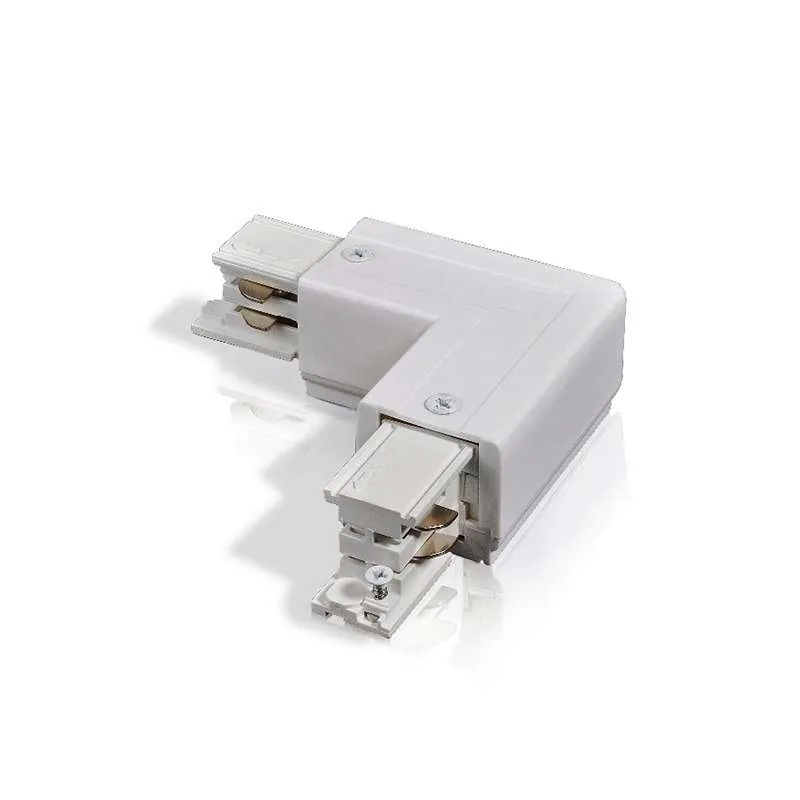 Connecteur Angle 90° Rail Blanc - 4 Wires Triphasé