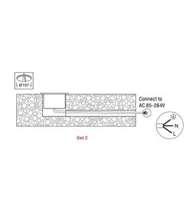 Spot LED extérieur à enterrer 24W