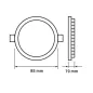 Plafonnier LED Rond Extra Plat 3W 150lm (24W) ⌀88mm - Blanc du Jour 6000K