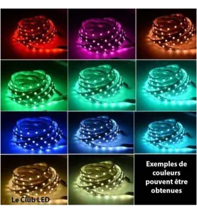 Bande LED 5050 RGB 24V IP20 lumière puissante