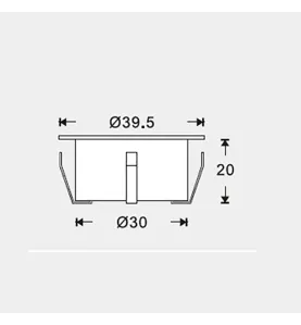 Mini spot LED encastrable 1W