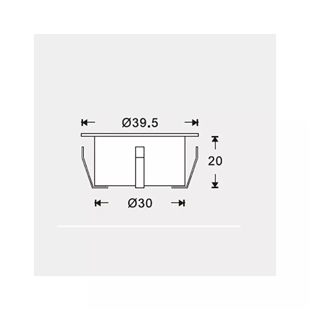 Mini Spot LED Encastrable 1W 12V - Lumière Rouge DC12V diamètre 30mm