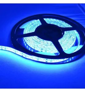 Ruban LED puissant 120 LED/m 9,6W/m IP20 Bleu 5m