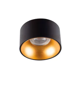 Support de Spot Encastrable Rond Mini RITI GU10 Noir et Or