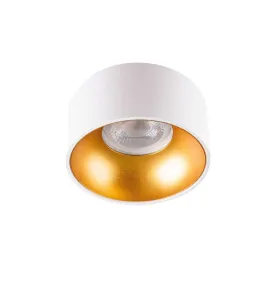 Support de Spot Encastrable Rond Mini RITI GU10 Blanc et Or