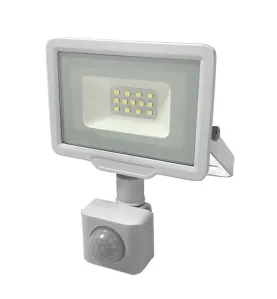 Projecteur LED Blanc 10W à Détecteur IP65 800lm - Blanc Chaud 2700K