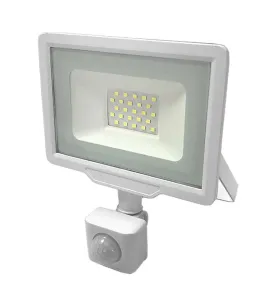 Projecteur LED Blanc 20W (100W) à Détecteur IP65 1600lm - Blanc Naturel 4500K