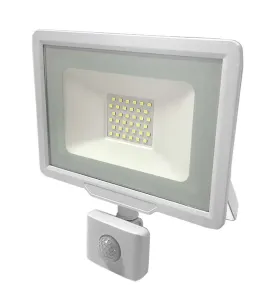 Projecteur LED Blanc 30W (150W) à Détecteur IP65 2400lm - Blanc Chaud 2700K