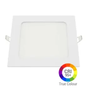 Plafonnier LED Carré 18W Extra Plat Encastrable IRC95 - Blanc du Jour 6000K