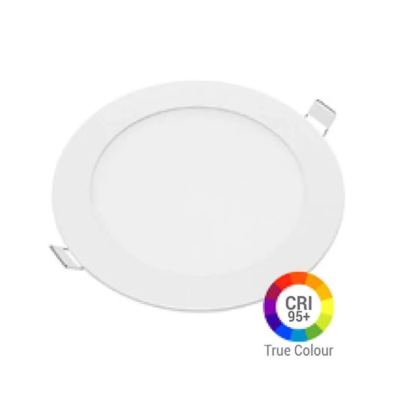 Plafonnier LED Rond 12W Extra Plat Encastrable IRC95 - Blanc du Jour 6000K