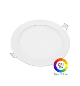 Plafonnier LED Rond 12W Extra Plat Encastrable IRC95 - Blanc du Jour 6000K