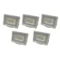 Lot de 5 Projecteurs LED Blancs 30W (160W) Étanche IP65 2400lm - Blanc du Jour 6000K