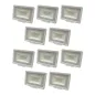 Lot de 10 Projecteurs LED 50W (250W) Blanc Étanche IP65 4000lm - Blanc Chaud 2700K