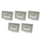 Lot de 5 Projecteurs LED 50W (250W) Blanc Étanche IP65 4000lm - Blanc Chaud 2700K